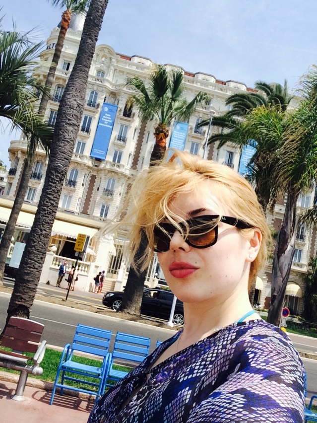Selfie in front of Carlton Hotel Cannes